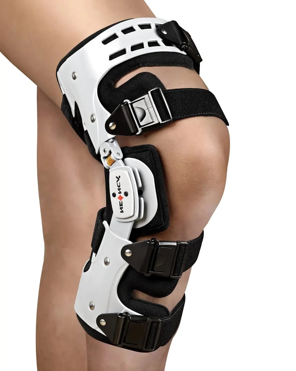 Medical Knee Brace Support Right Leg White - Nurse Spaghetti