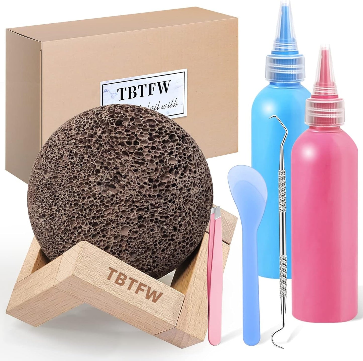 Pick and Peel Stone Kit, 2Pcspick round Stone for Anxiety Relief, Picking Stone DIY Pick Peel, Calming Stone Fidget Picky Stone with Display Stand for Improve Focus - Nurse Spaghetti